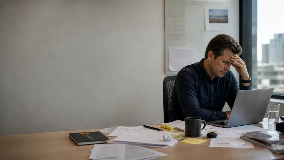 Mid-career professional reflecting on career direction and next steps