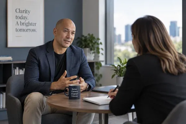 Rushdi Kirsten, founder of Grow Coaching, in a one-to-one coaching conversation