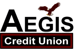 Aegis Credit Union logo representing locally owned community banking since 1979