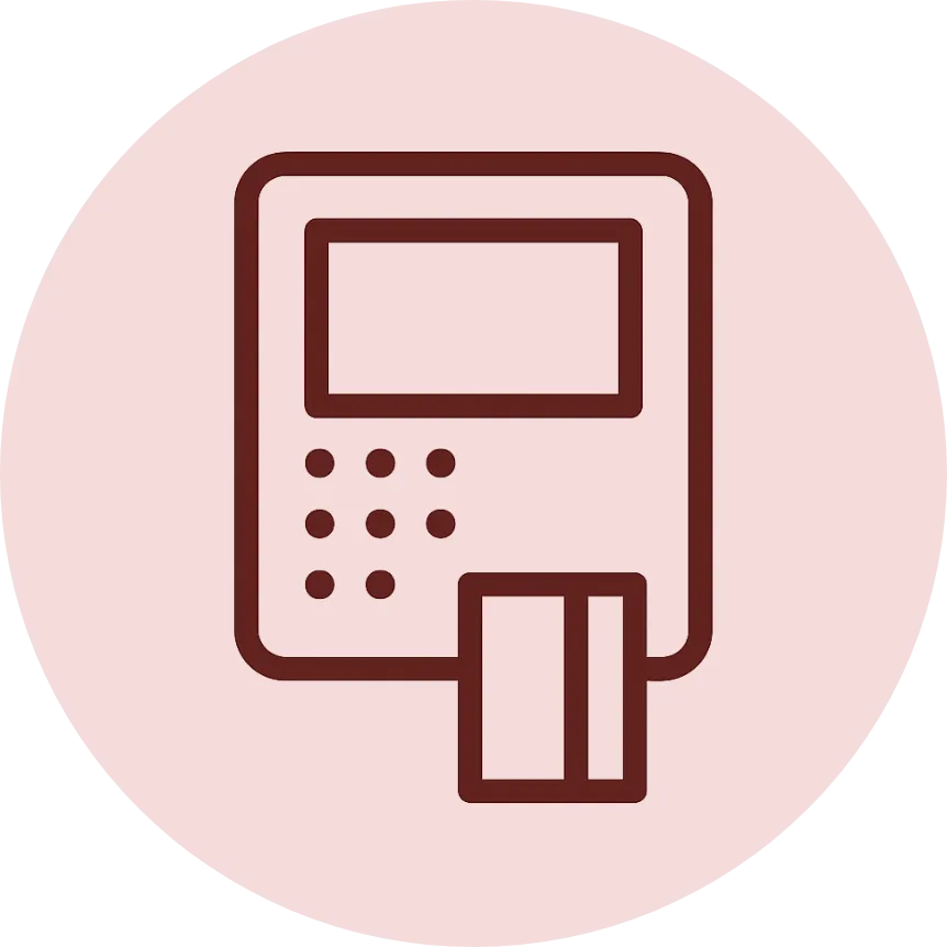 ATM icon representing free ATM transactions