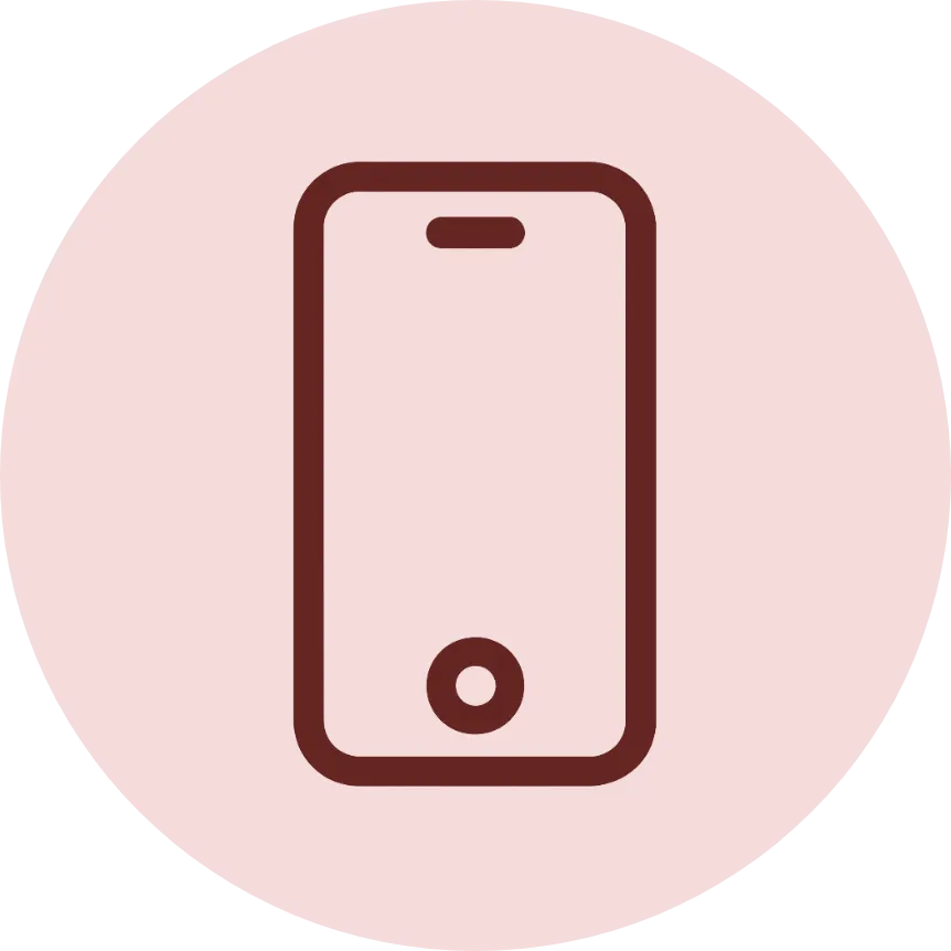 Mobile phone icon representing the mobile banking app