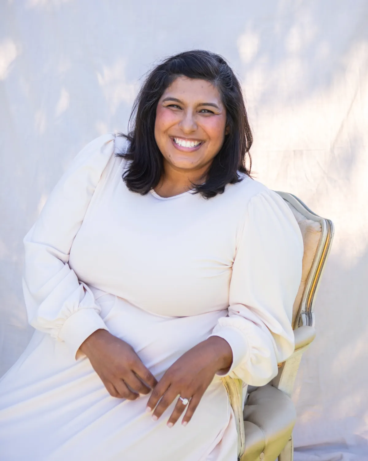 Sophie Taylor sitting on a chair