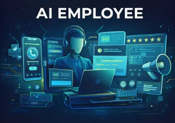 Illustrations representing automation, analytics, communications, and community tools.