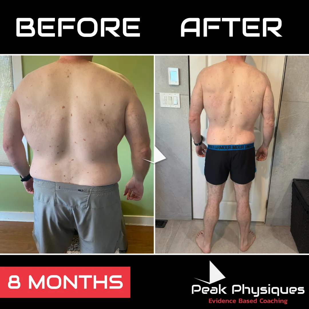 Peak Physiques - Client Transformation Rear (Brad Harrison)