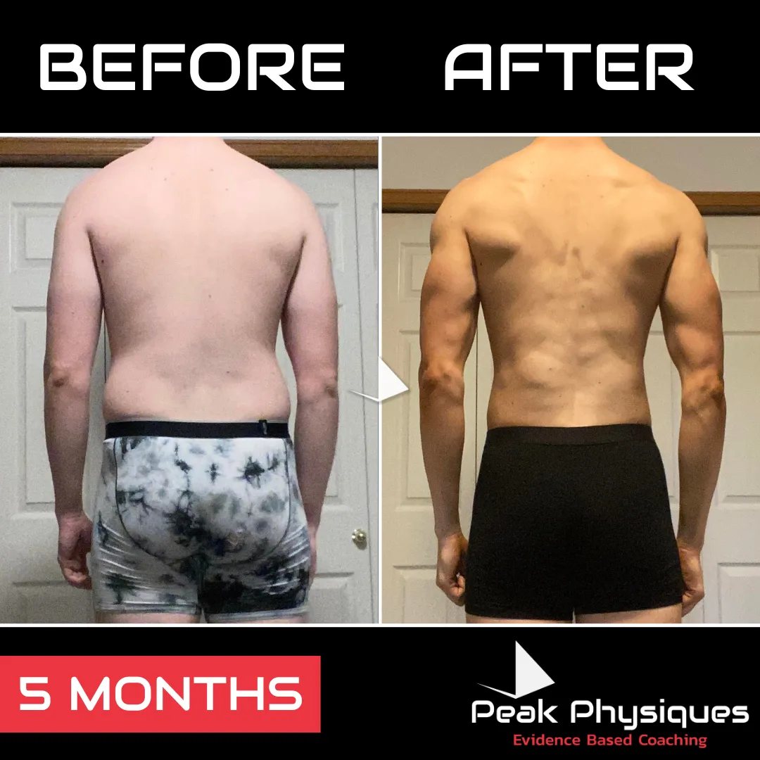 Peak Physiques - Client Transformation Rear (Bradley Milton)