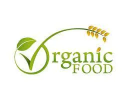 Organic food health and wellness logo