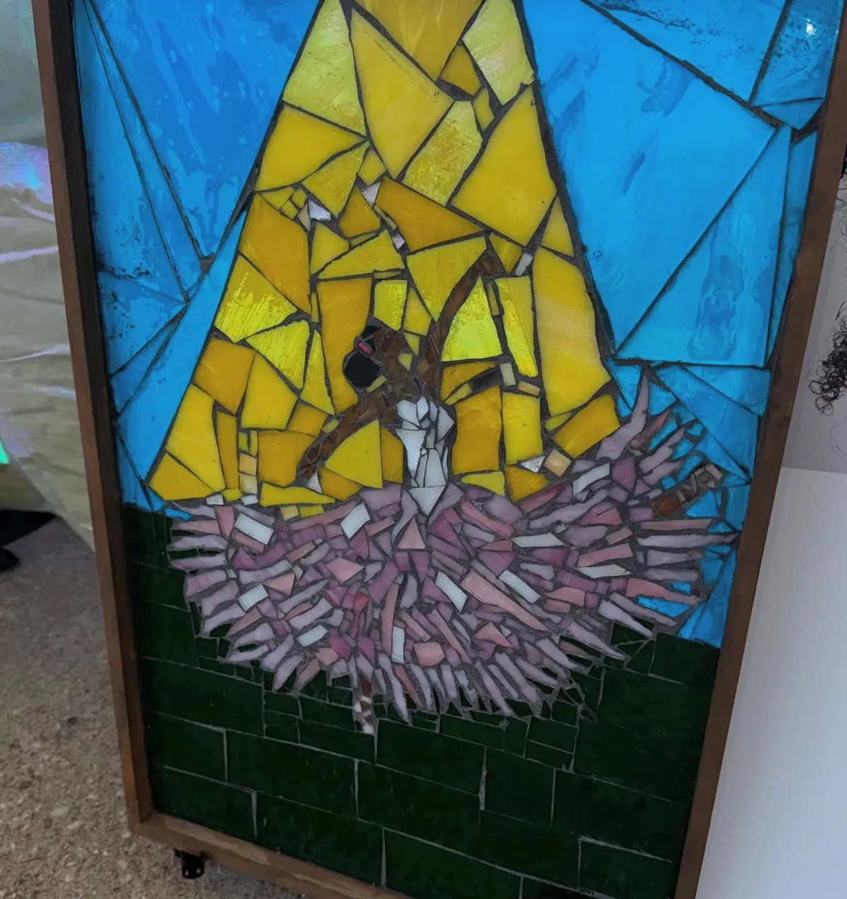 In the Spotlight, an original glass mosaic artwork by Caitlin Barnes.