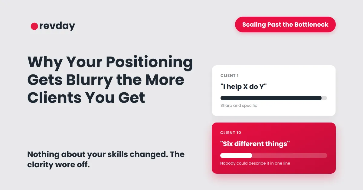 Why Your Positioning Gets Blurry the More Clients You Get
