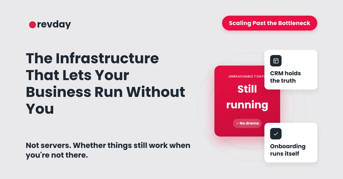 The Infrastructure That Lets Your Business Run Without You