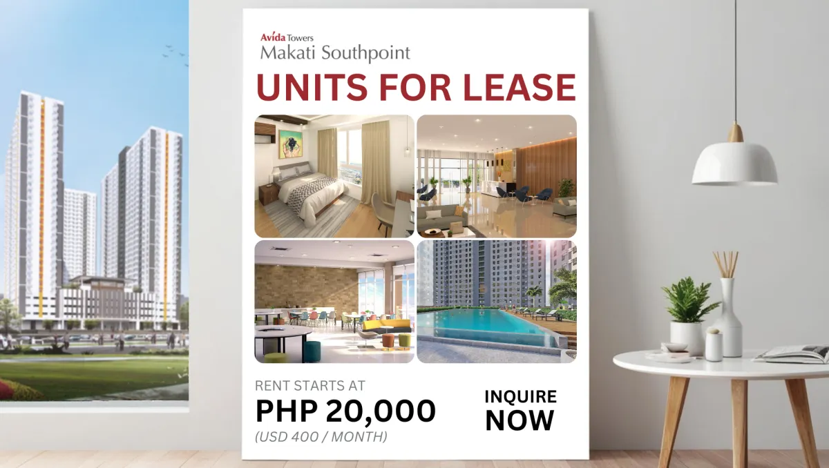 Rent at Avida Towers Makati Southpoint ( as of 2024 )