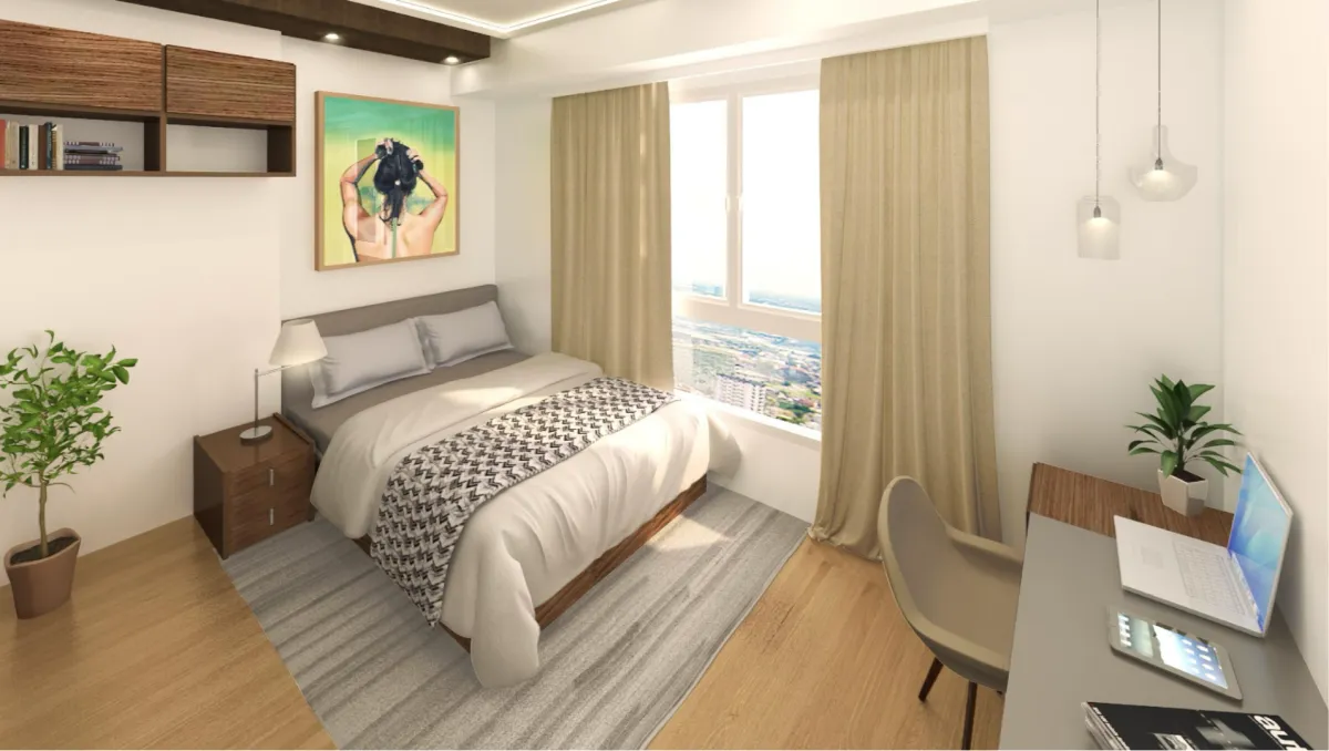 Artist's Perspective of a Bedroom at Makati Southpoint