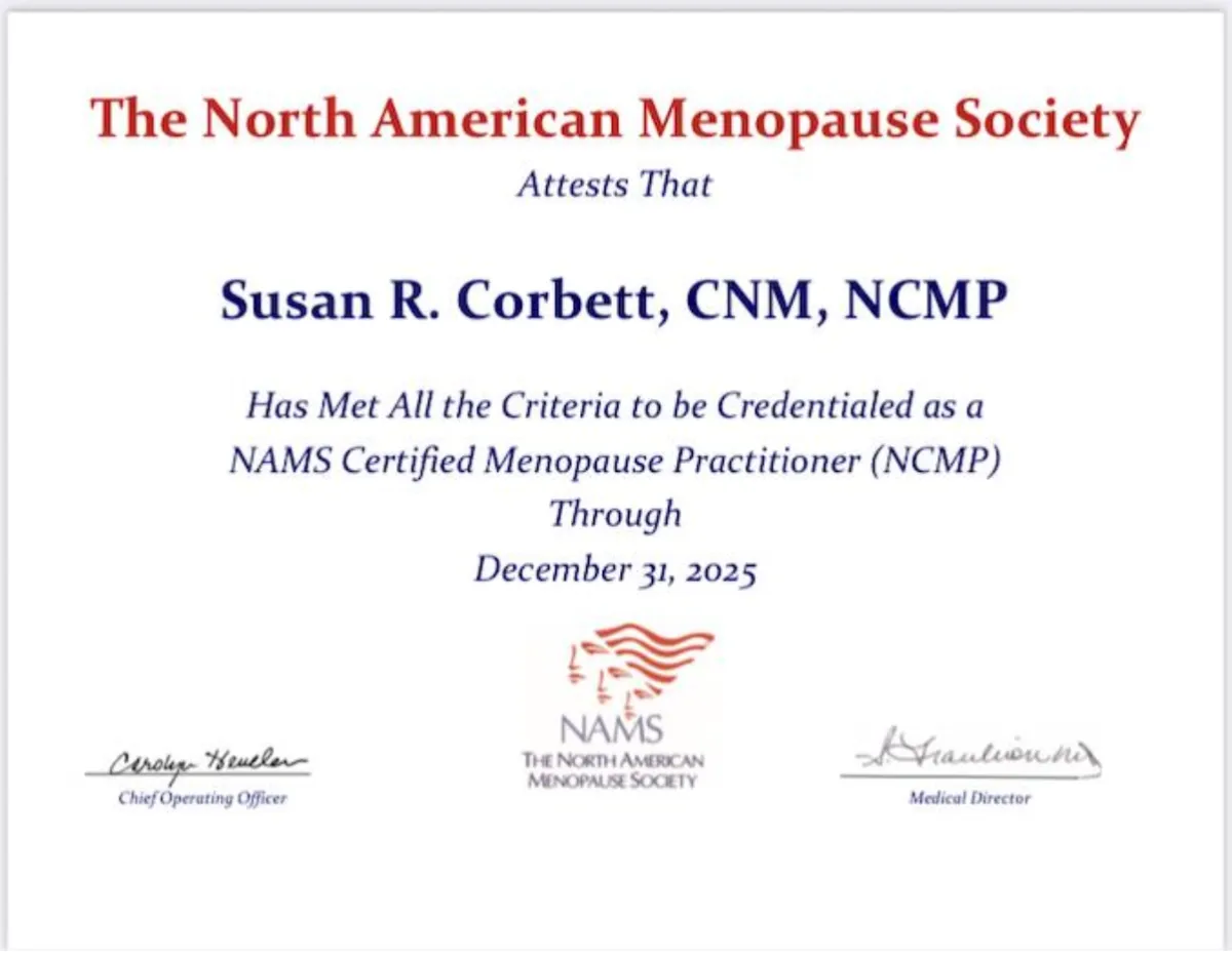 certification from the north american menopause society