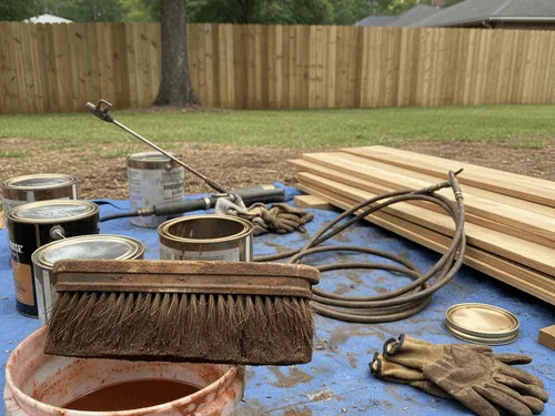 Hernando, MS Fence Staining