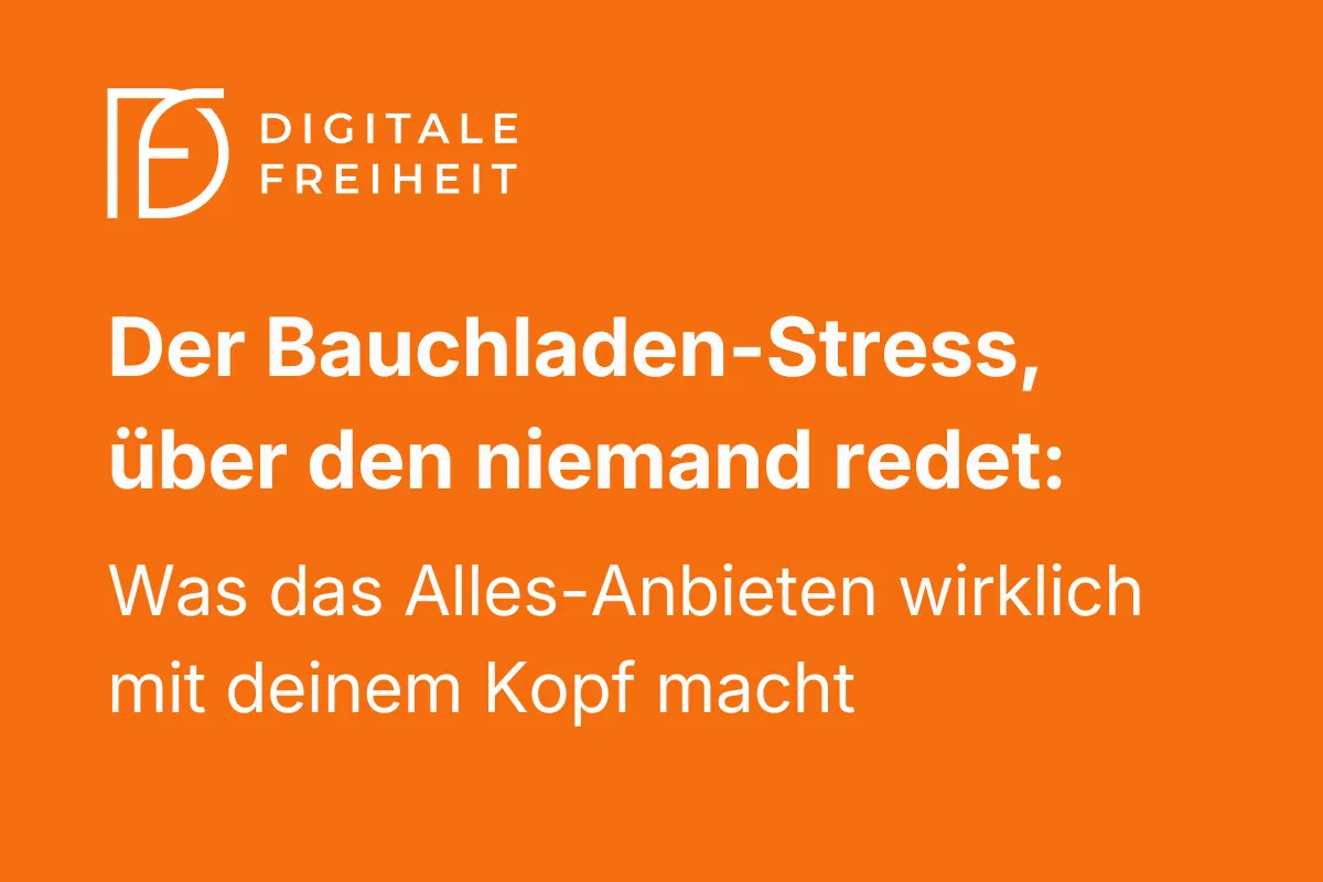 Der Bauchladen-Stress, über den niemand redet: