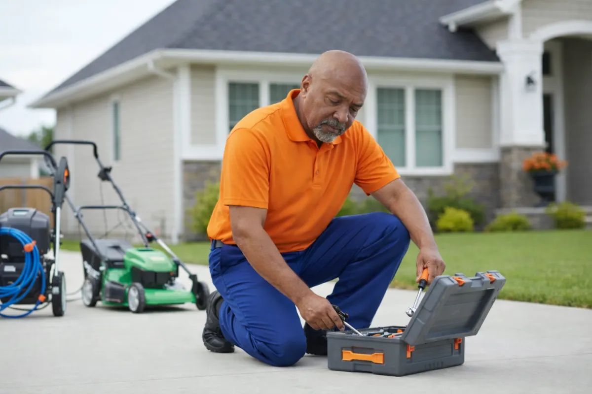 Handyman working on home repairs and property maintenance