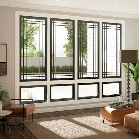 a beautiful glass window with white frame