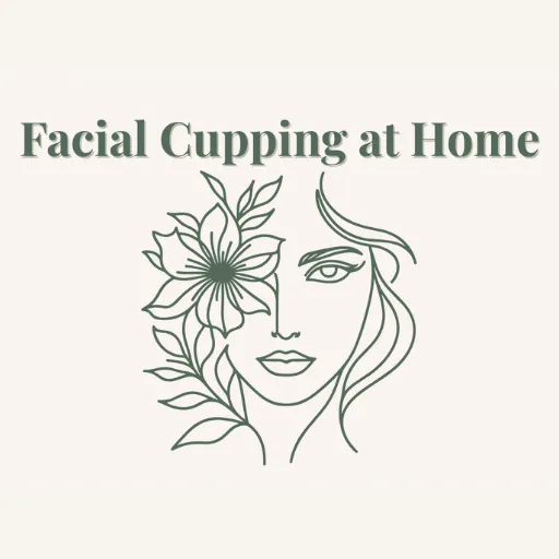 line drawing of face with flower over he eye