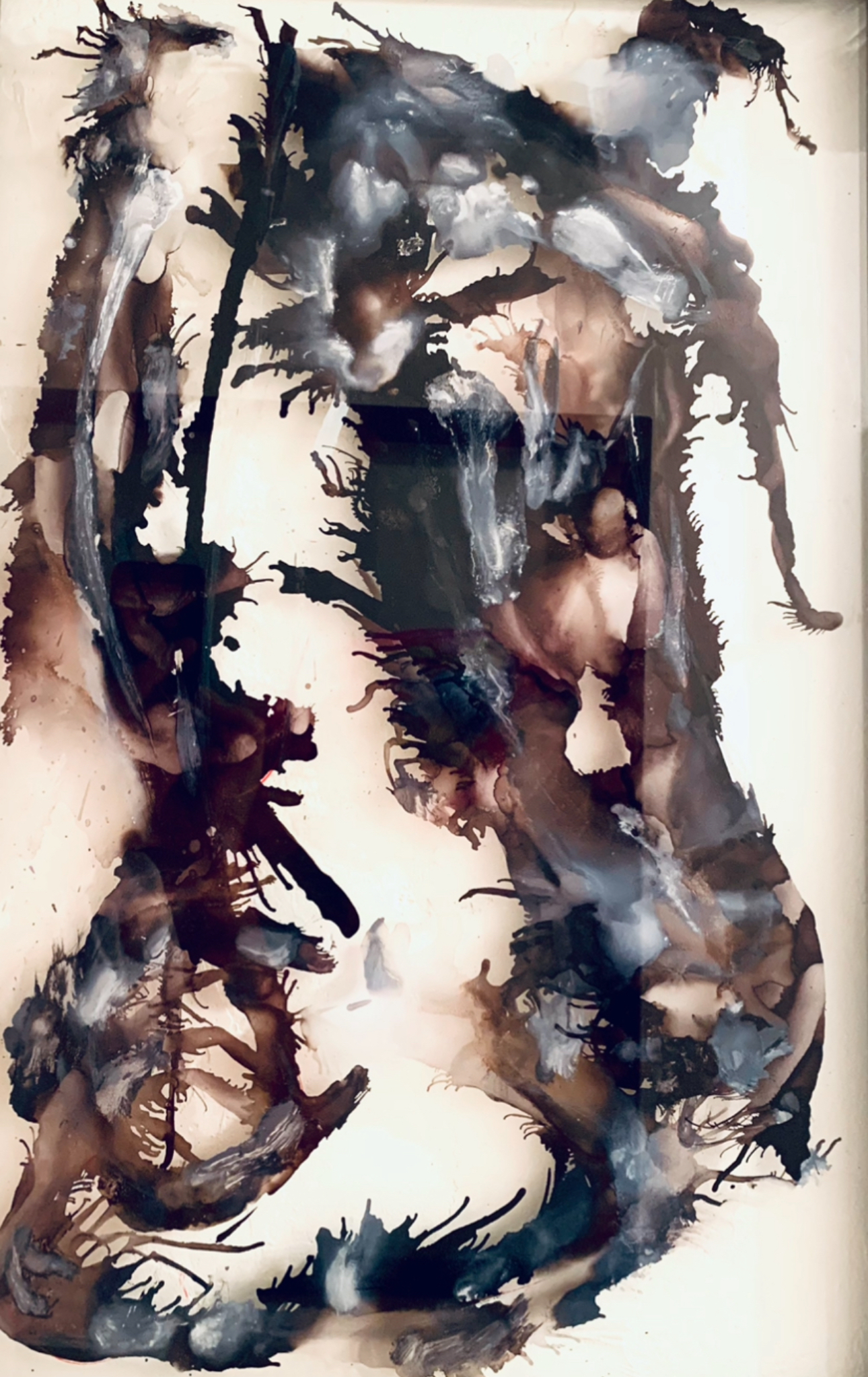Portrait painting displayed on a gallery wall