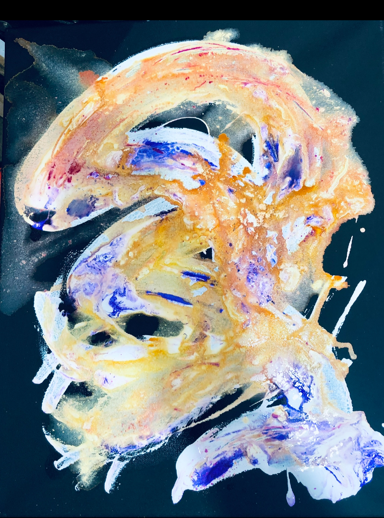 White clouds painting representing a nature-inspired print collection
