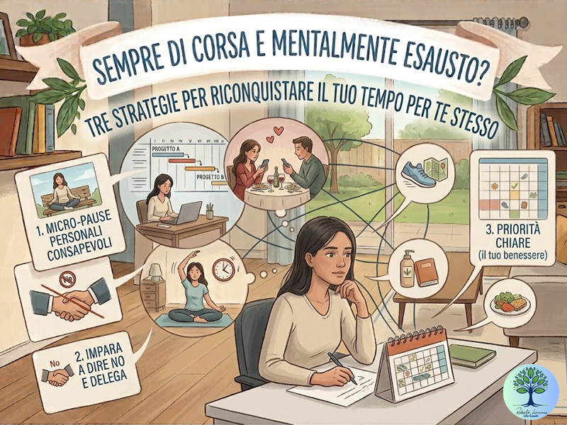 Sempre di Corsa e Mentalmente Esausto? Tre Strategie per Riconquistare il Tuo Tempo