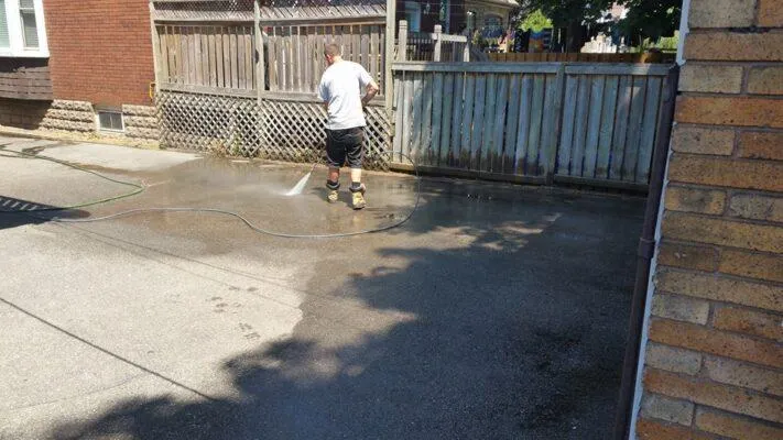 Power washing brick patio – exterior cleaning in Hamilton