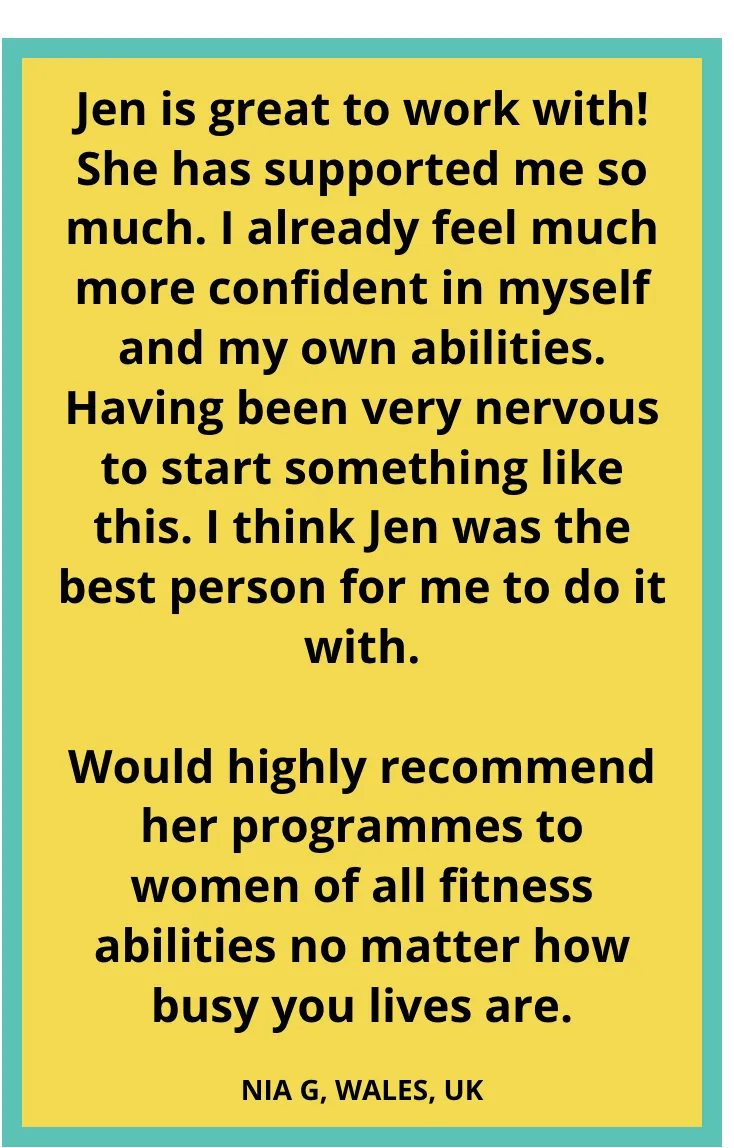 Client review for Jen Harrap Personal Trainer