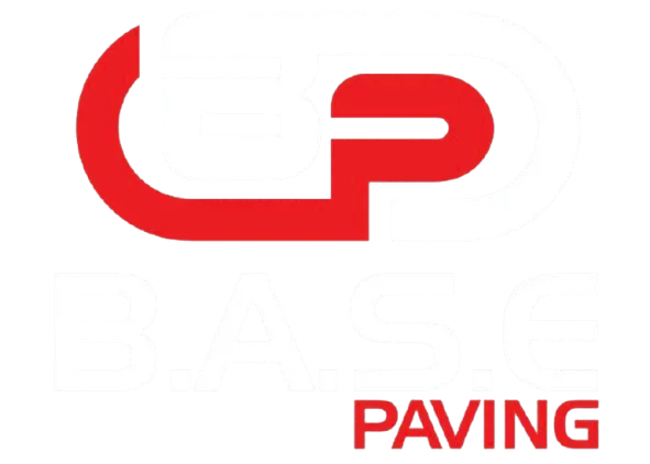 B.A.S.E. Paving Logo (Letters B and P intertwined with B.A.S.E Paving written under it)