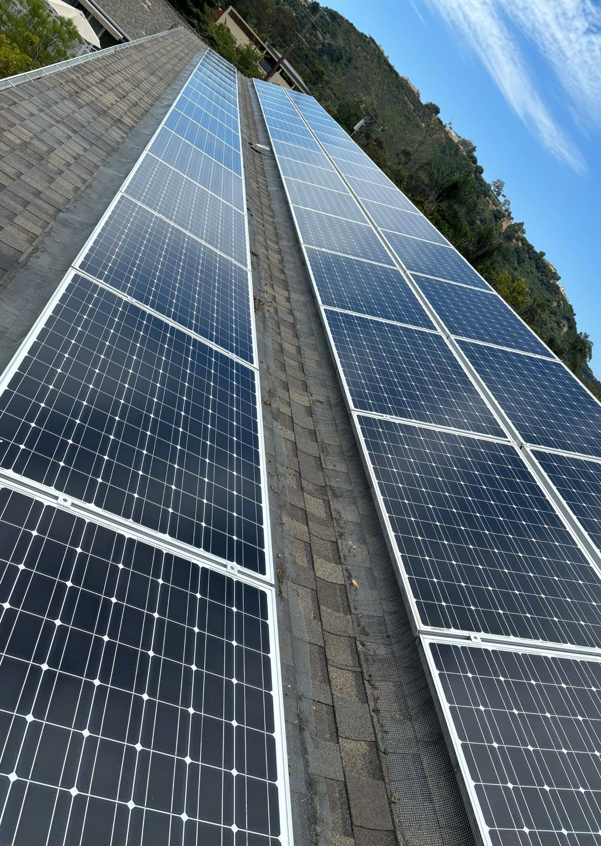Clean solar panels maximizing energy efficiency Summerland, CA.