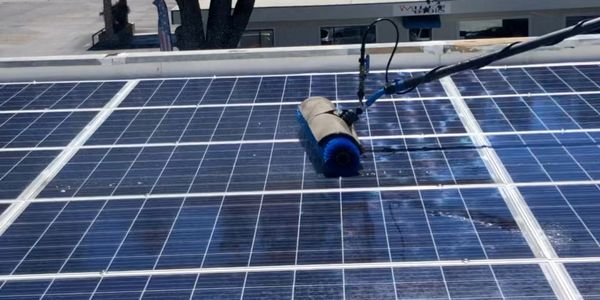 Clean solar panels maximizing energy efficiency Santa Barbara CA