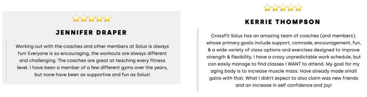 Reviews CrossFit Group Classes Sherman Crossfit Solus
