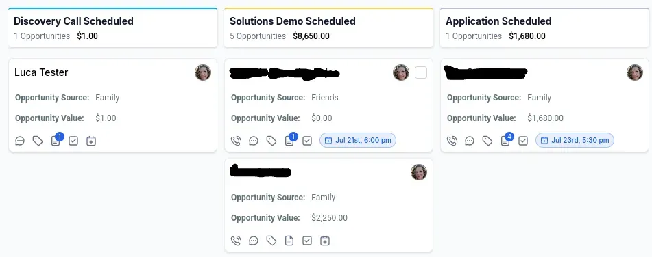 VerityPath CRM Pipeline view