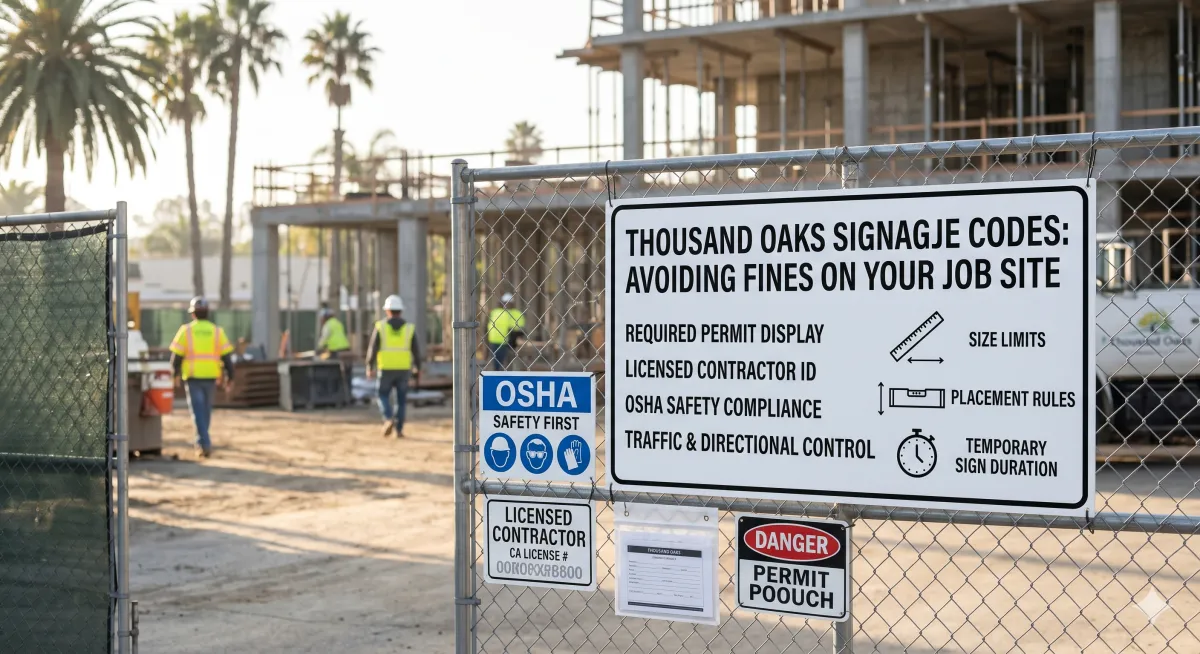 Thousand Oaks Signage Codes: Avoiding Fines on Your Job Site | Construction Site Signs