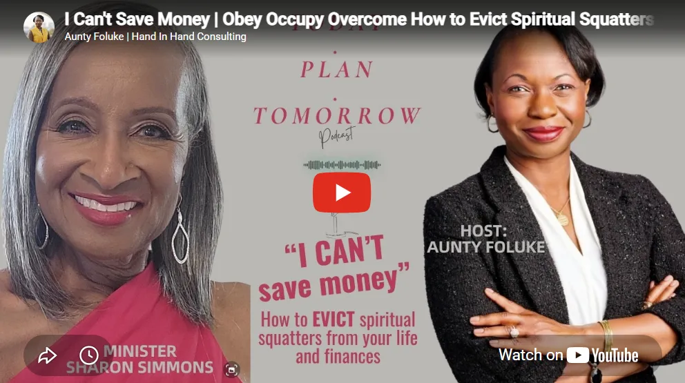 I Can't Save Money | Obey Occupy Overcome How to Evict Spiritual Squatters - Minister Sharon Simmons