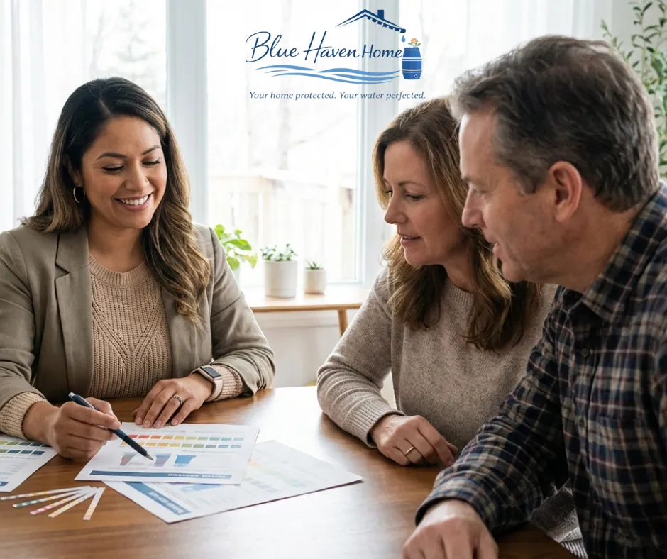 People enjoying the clear water on a sunny beach.