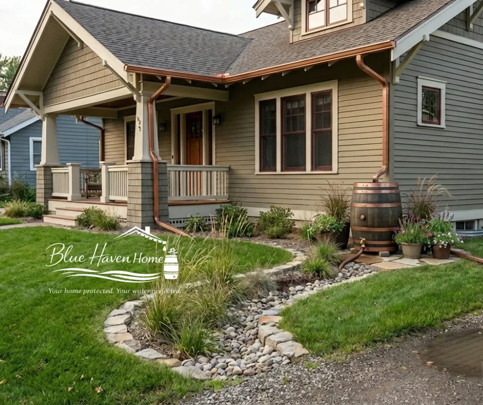 Modern white house against a clear blue sky