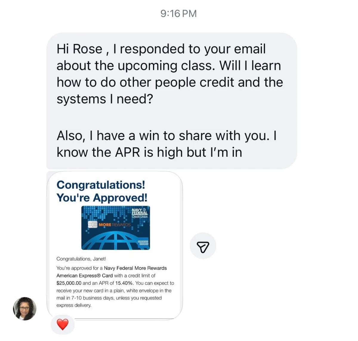 Rose Credit Academy student reviews and five-star member feedback