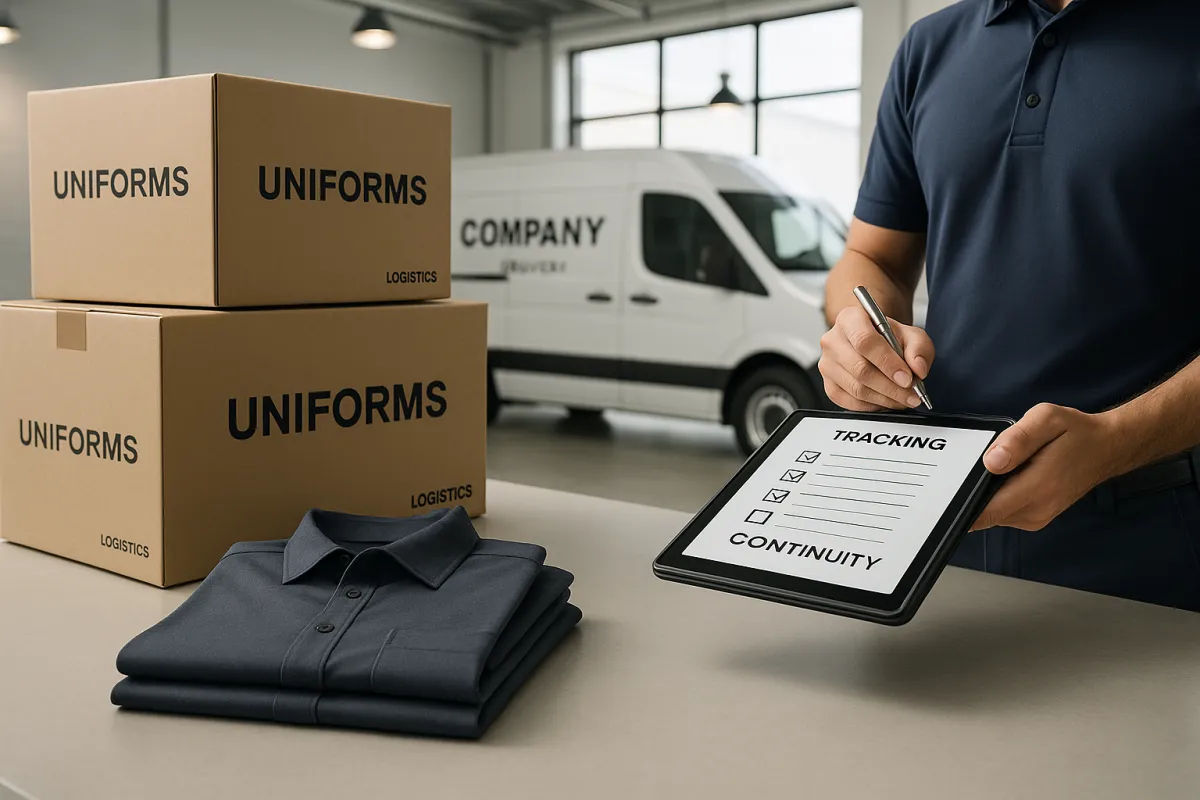 Proceso de entrega y continuidad de uniformes corporativos con gestión de reposiciones y despacho eficiente