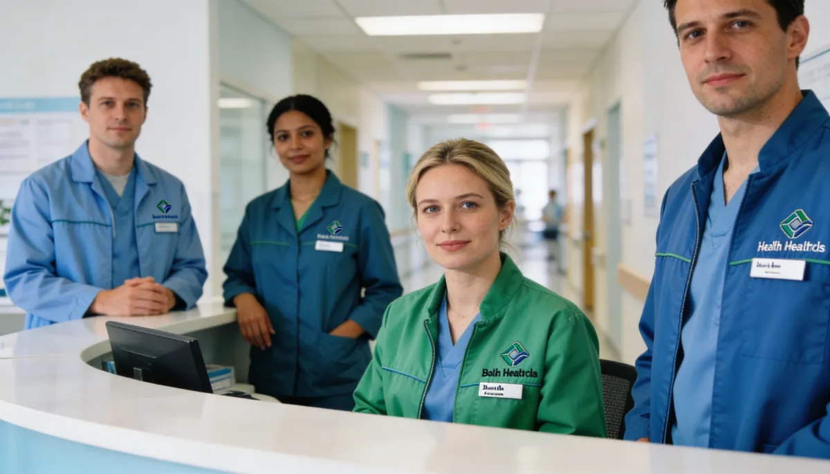 Uniformes clínicos con logo bordado para clínicas y centros médicos