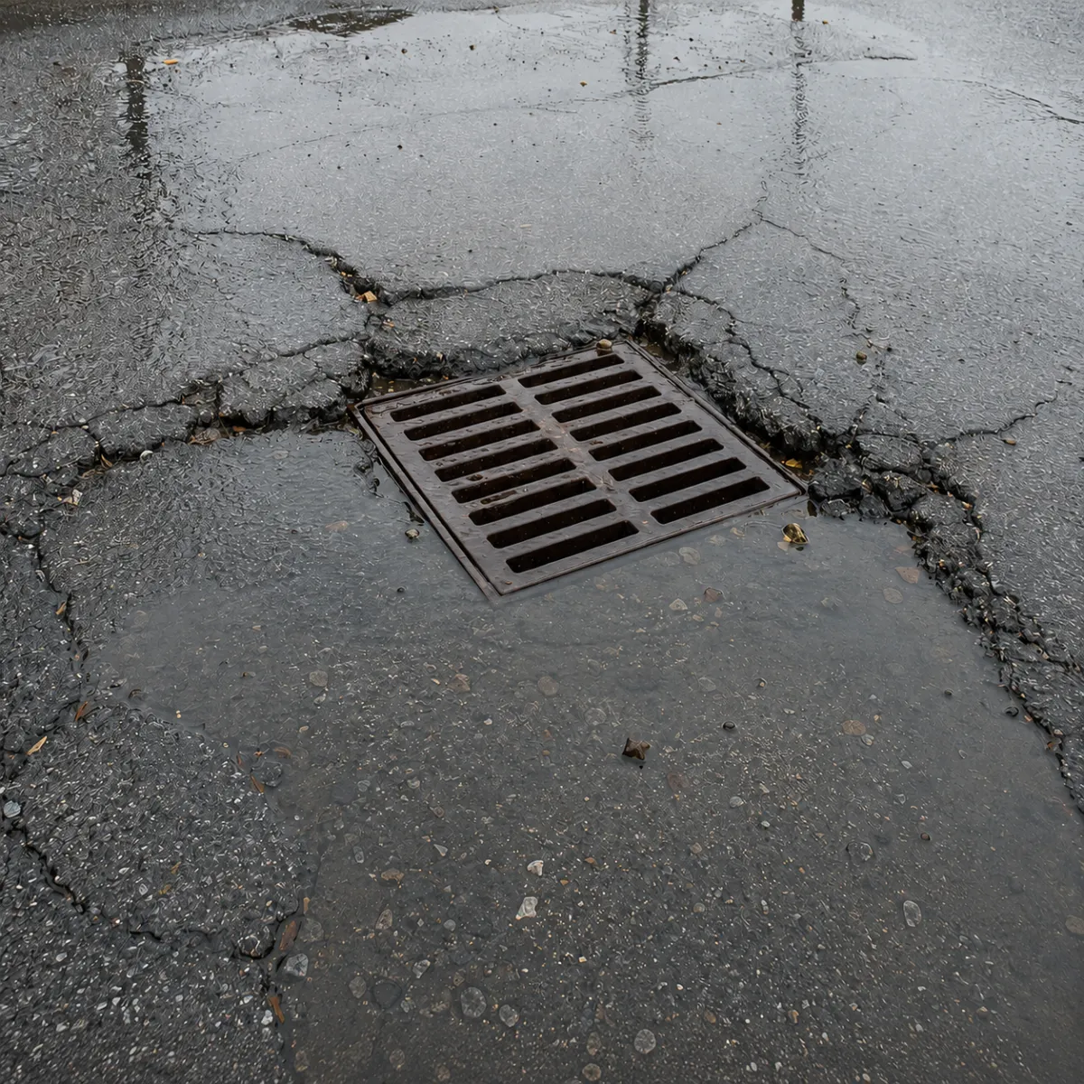 This is a strong fit for storm drain repair, drainage-related pavement damage, and asphalt repair around catch basins or drains