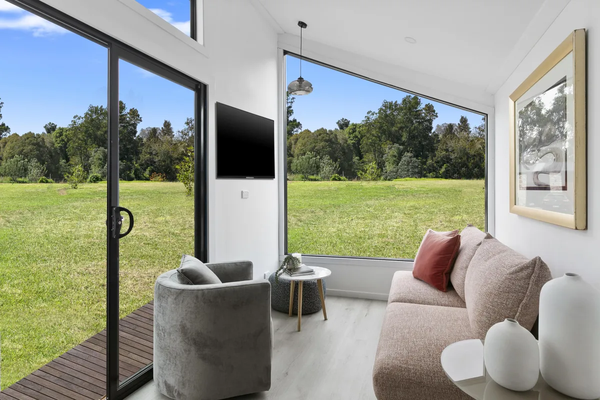 tiny home, Australia, living room, modern