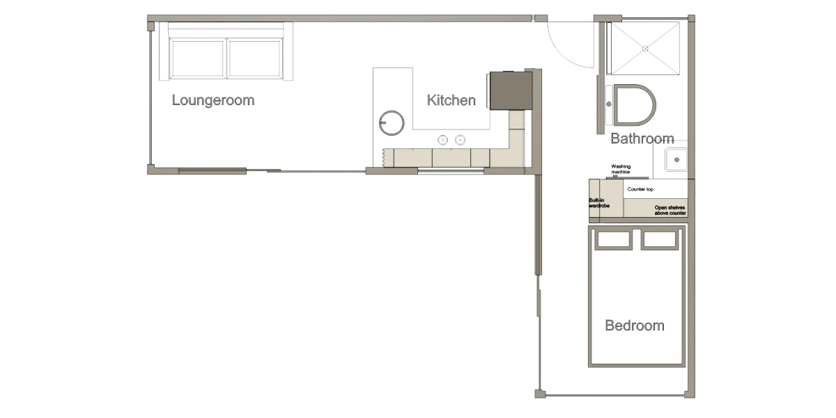 tiny home, Australia, floor plan, modern