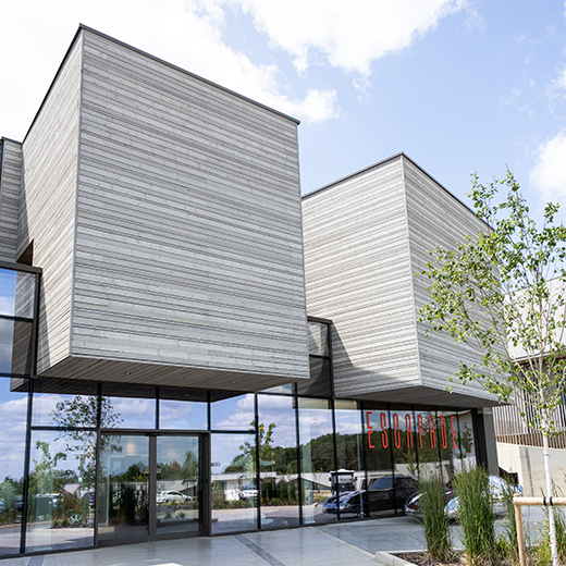 Exterior photography of a building at Silverstone race track
