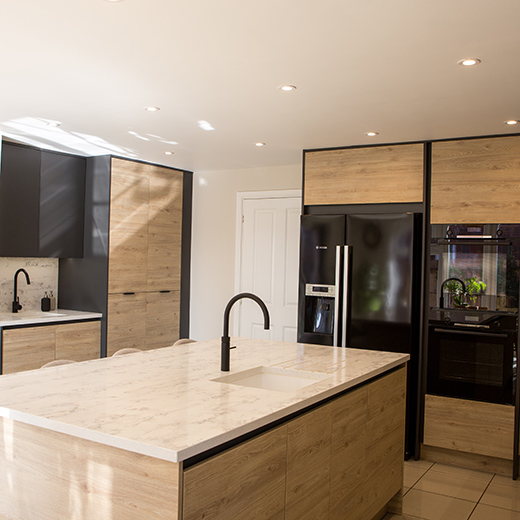 photography for a TC Kitchen of Brown kitchen in Bedfordshire