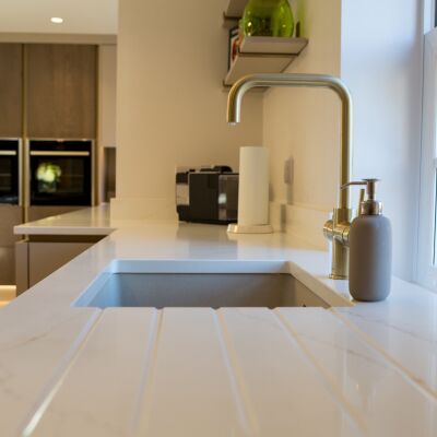 photography of a cream and brown kitchen for an award entry.