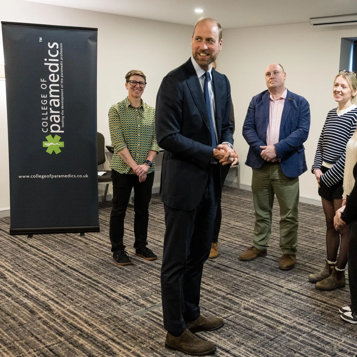 Events photography of prince William with the college of Paramedics