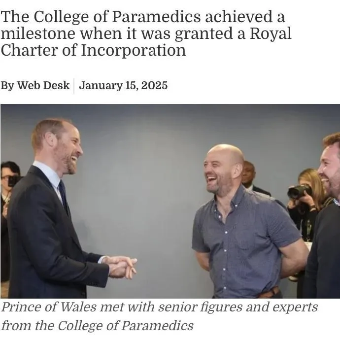 becky kerr photography shown photographing Prince William at College of Paramedics annual conference Birmingham - event photography