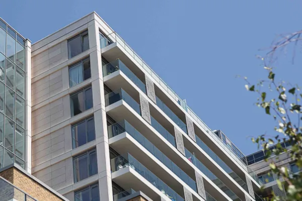 construction photography of a building in London