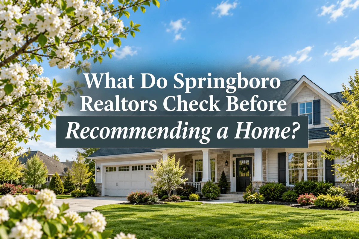  Springboro Realtors Check Before Recommending a Home