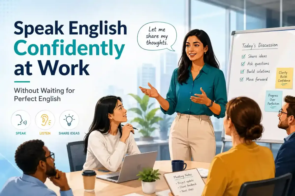 How to Speak English Confidently at Work Without Waiting for Perfect English