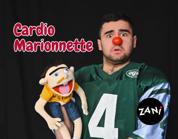 Clown couple in a dramatic comedic scene